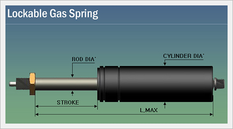 Lockable Gas Spring Made in Korea
